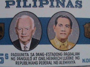 ​PHILIPPINES-1965-SC#919-21-VISIT- PRESIDENT HEINRICH LUBKE-GERMANY-MNH BLOCK