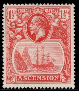 ASCENSION GV SG12c, 1½d rose-red, VLH MINT. Cat £170. CLEFT ROCK