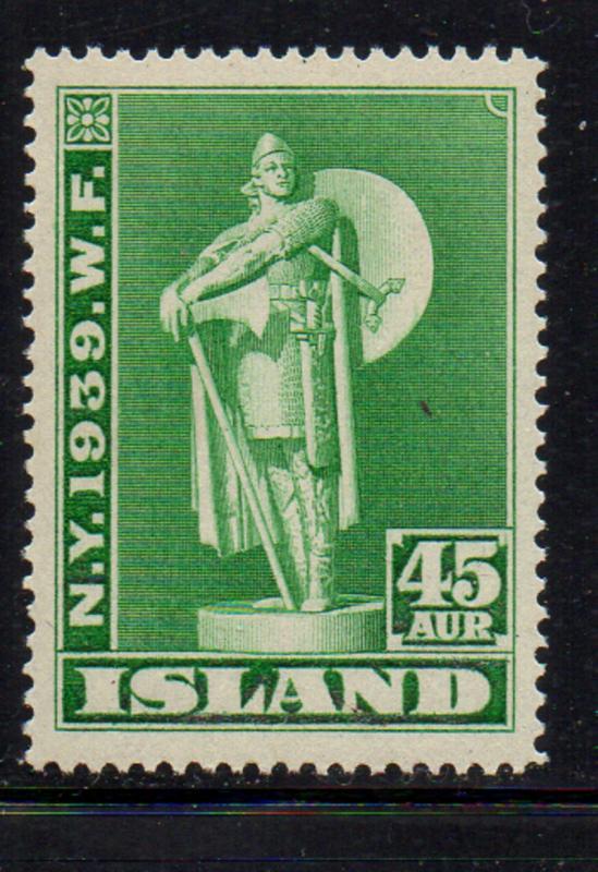 Iceland 1930 45 aur Karlsefni Worlds Fair stamp mint