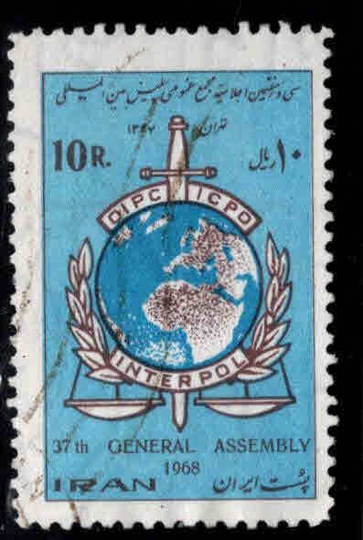 IRAN Scott 1485 Used 1968 Interpol stamp