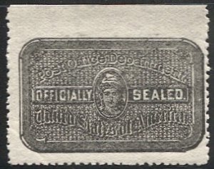 US 1917 Post Office Seal Sc OX18a black Mint NH VF
