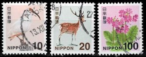 Japan 2015,Sc.#3791, 3792, 3795 used  Fauna, Flora and National Parks