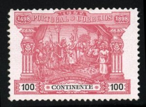 Portugal J5, $130+ (for hinged) 1898 100r carmine and black, never hinged
