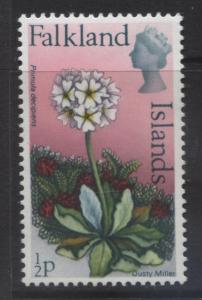 Falkland Is.- Scott 166 - Flowers - 1968 - MVLH - Single 1/2p Stamp