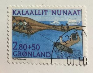 Greenland 1986 Scott B12 used -  2.80+0.50 kr, sports