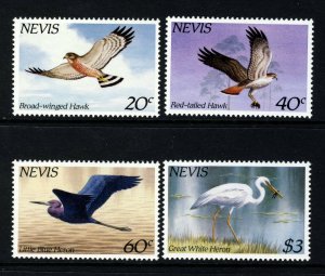NEVIS QE II 1985 The Complete Local Hawks and Herons Set SG 265 to SG 268 MNH