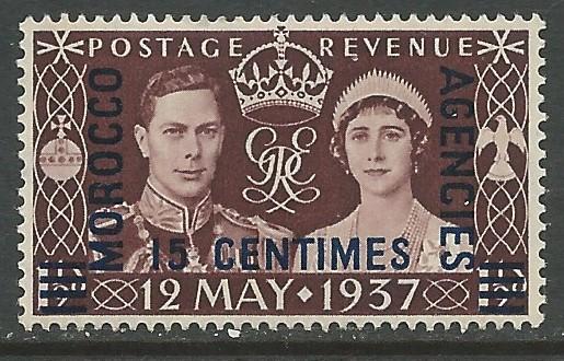 Great Britain-Morocco # 439 Coronation 1937 (1)  VLH Unused