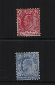 Cape of Good Hope 1902-4 SG71 & SG73 definitives both mounted mint