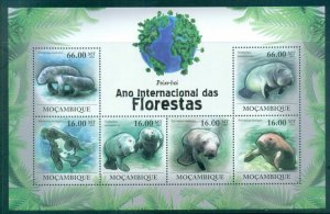 Mozambique MNH S/S Dugong Manatee 2011 6 Stamps