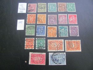 Germany 1921 Used A FEW SIGNED SC 137/155 MI. 158/176 VF 100 EUROS  (157)