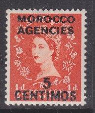Great Britain off Morocco sc#105 1954 5c surch QE2 MLH