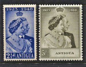 STAMP STATION PERTH Antigua #98-99 Silver Wedding Set MNH OG Extra Fine CV$18.00