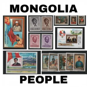 Thematic Stamps - Mongolia - People - Choose from dropdown menu