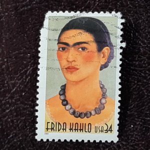 US Scott # 3509; used 34c Frida Kahlo from 2001; Fine centering; off paper