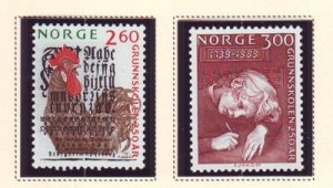 Norway Sc 944-945 1989 Public Schools stamp set mint NH