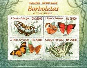 St Thomas - Butterflies - 4 Stamp Sheet - ST13220a