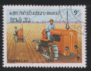 Laos 420 Tractors. field, industry 1982