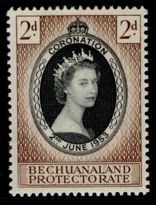 BECHUANALAND PROTECTORATE QEII SG142, 2d black & brown CORONATION, NH MINT.