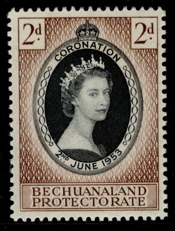 BECHUANALAND PROTECTORATE QEII SG142, 2d black & brown CORONATION, NH MINT.