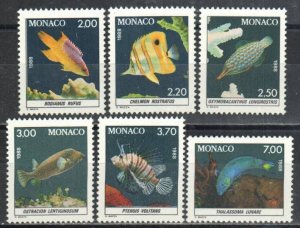 Monaco Stamp 1610-1615  - Marine Life