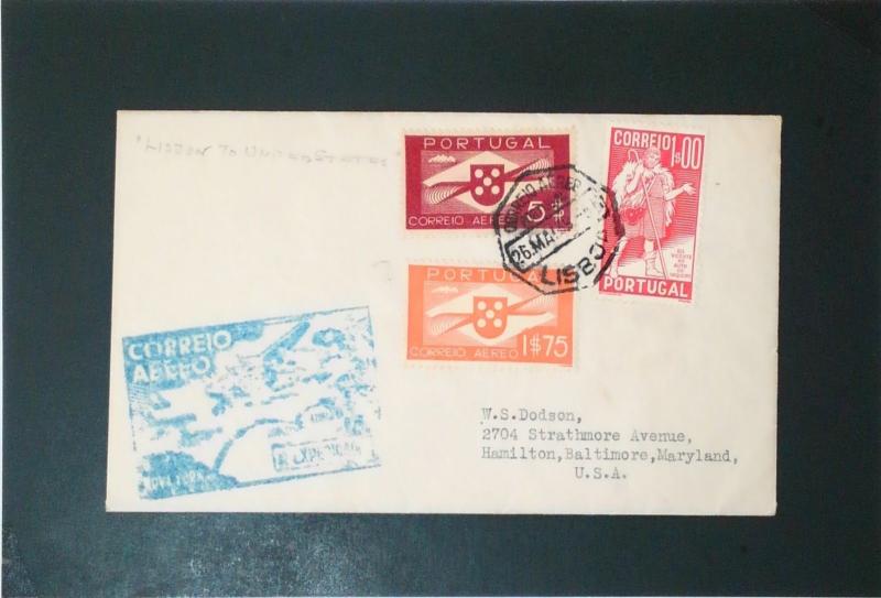 Portugal 1939 Lisbon to USA First Flight Cover - Z3355