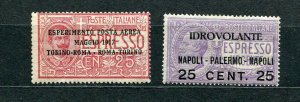 Italy 1917  Sc C1-2 MH CV $39 Overprint 2873