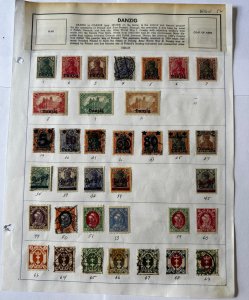 Danzig vintage stamps set 6 pages