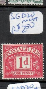 GREAT BRITAIN POSTAGE DUE 1D   SG D20  MNH     PPP0611HH