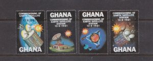 GHANA - 1981 EARTH SATELLITE STATION - 4V - MINT NH