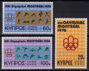 ZAYIX Cyprus 465-467 MNH Olympics Games Sports 083022S180