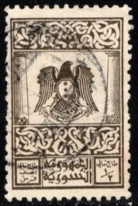 1949 Syria Revenue 1/2 Piastres Hawk of Qureish General Tax Duty Used