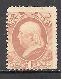 U. S. Sc # O83 mint - no gum (RS)