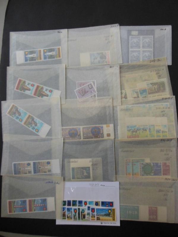 BARBADOS : Beautiful VF MNH accumulation of Better singles & sets. Cat $650++