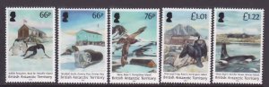 British Antarctic Territory-Sc#496-500- id9-unused NH set-Wildlife-Marine Life-