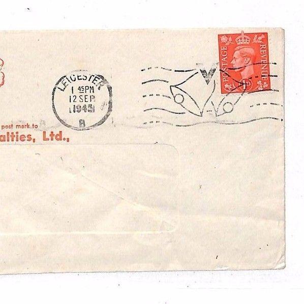 KK75 1945 British Steam Specialists Cover Leicester England GB {samwells-covers}