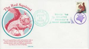 1993 Red Squirrel SA Booklet Single (Scott 2489) U/O Gamm 