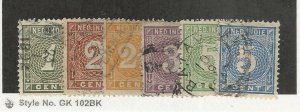 Netherlands Indies, Postage Stamp, #17-22 Used, 1883-90, JFZ