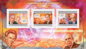 GUINEA - 2012 - Niels Bohr - Perf 3v Sheet - Mint Never Hinged