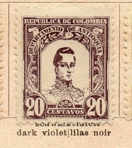 Colombia 1899 Early Issue Fine Mint Hinged 20c. NW-239145