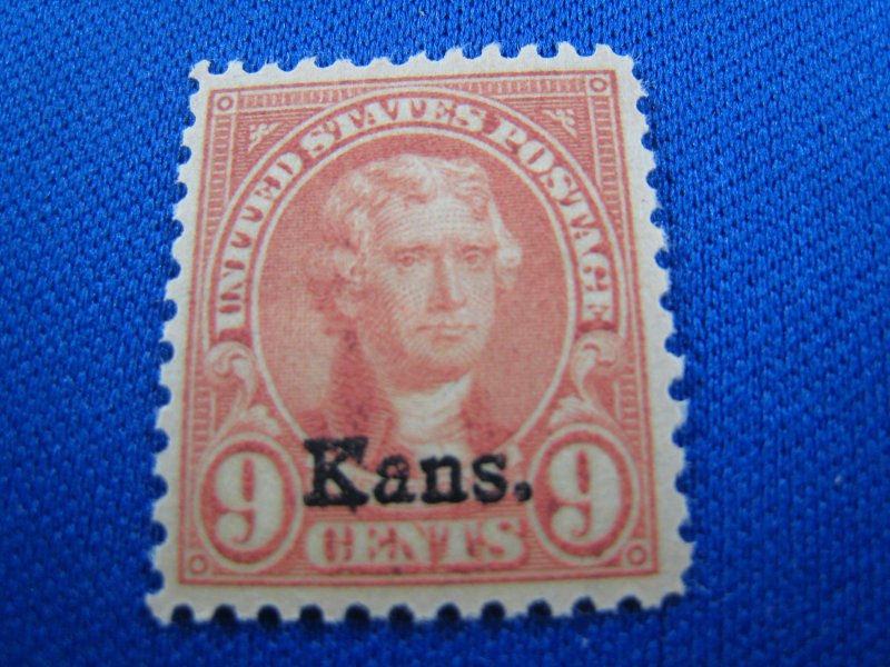 UNITED STATES, 1929  -  SCOTT # 667  KANSAS MNH