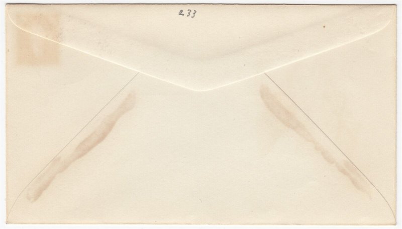 CANADA #233 FIRST DAY COVER