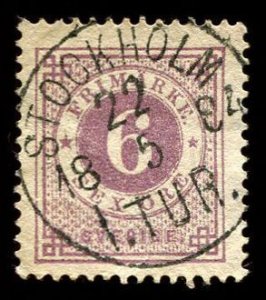Sweden - Ring Type 2 - Perf 13 - 1877