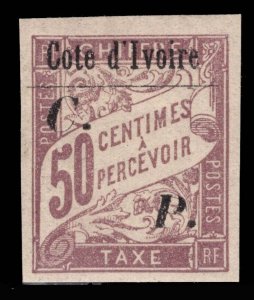 MOMEN: FRENCH IVORY COAST SC # Q32 1905 MINT OG H $92 LOT #68957*