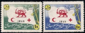 Iran 1132A-B MNH 1963 Red Cross Centenary