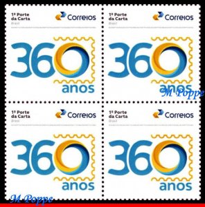 23-52 BRAZIL 2023 CORREIOS, 360 ANOS, POST OFFICE, BLOCK MNH