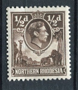 N.RHODESIA; 1938 early GVI pictorial issue Mint hinged Shade of 1/2d. value