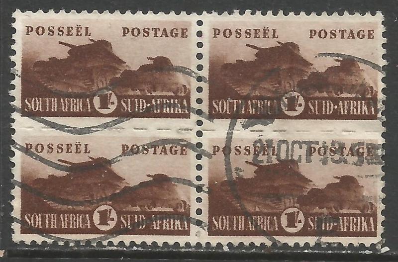 SOUTH AFRICA 97 VFU BLOCK OF 4 W217-4