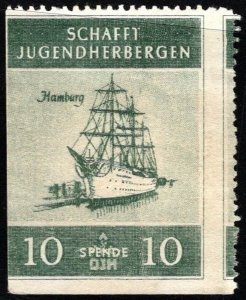 Vintage Germany Charity Poster Stamp 20 Pfennig Create Youth Hostels Hamburg