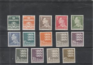 Denmark  Scott#  437-444D  MH  (1967-71 Various Designs)