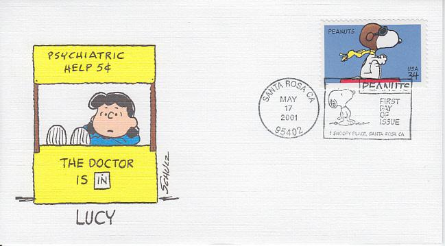 2001 Peanuts Snoopy (Scott 3507) Fleetwood 9 of 17 FDC